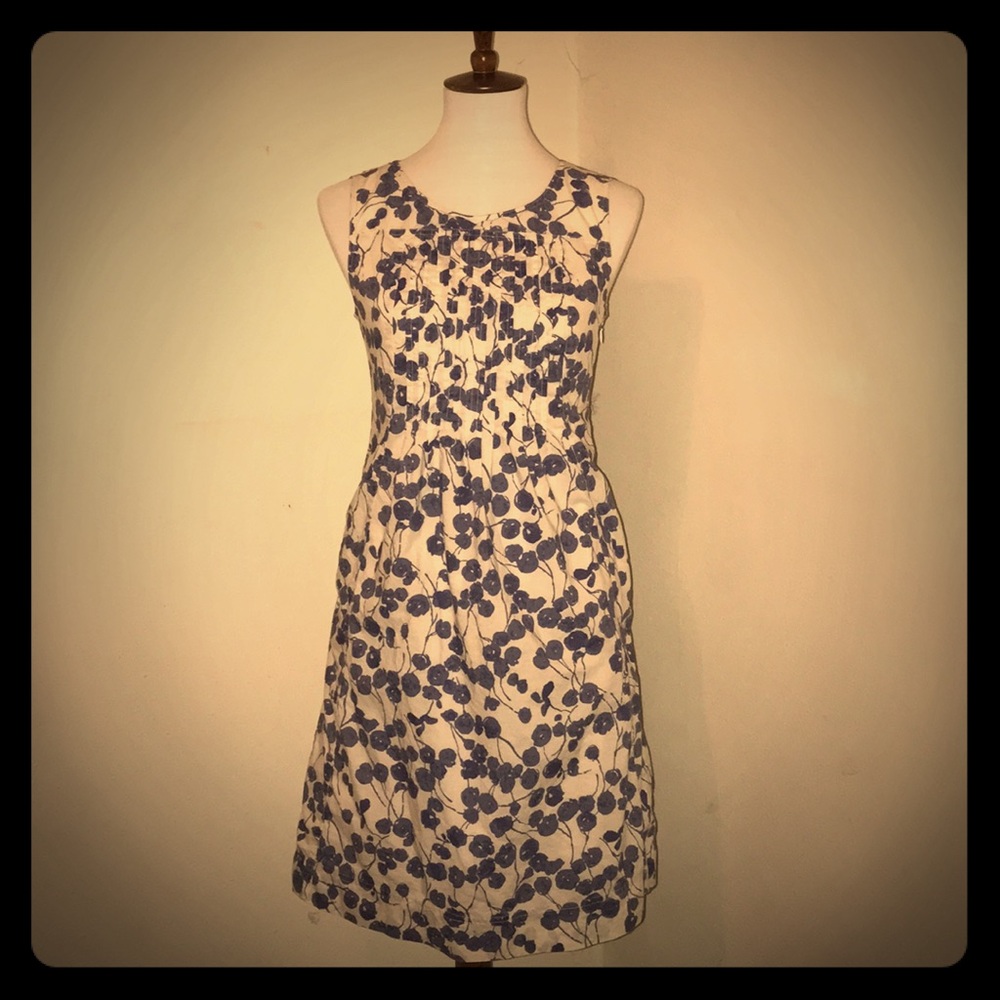 Gap Powder Blue Floral Cotton Dress!